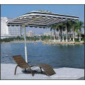 New style rattan sun lounger with umbrella